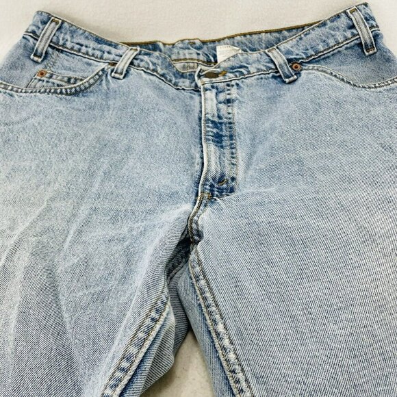 Vintage Levis 560 Jean Shorts Bermuda Men W36 Loose Fit Tapered Modified Cutoff - Picture 4 of 10